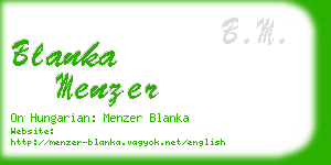 blanka menzer business card